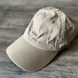 Like new! Wembley “USA” Minimalist Neutral Baseball Hat - Tan